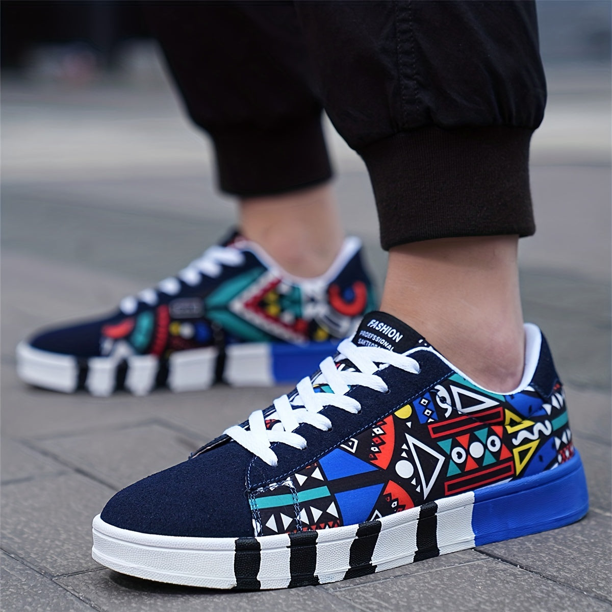 Men's Trendy Skate Shoes, Casual Style Sneakers